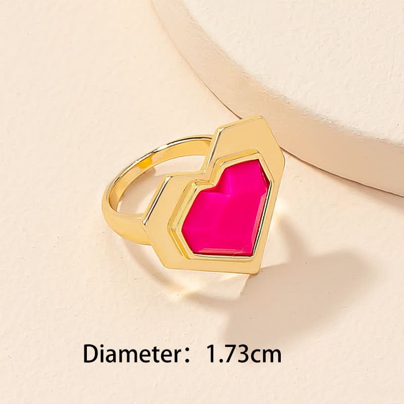 Rose Red Temperament Plum Blossom Ring