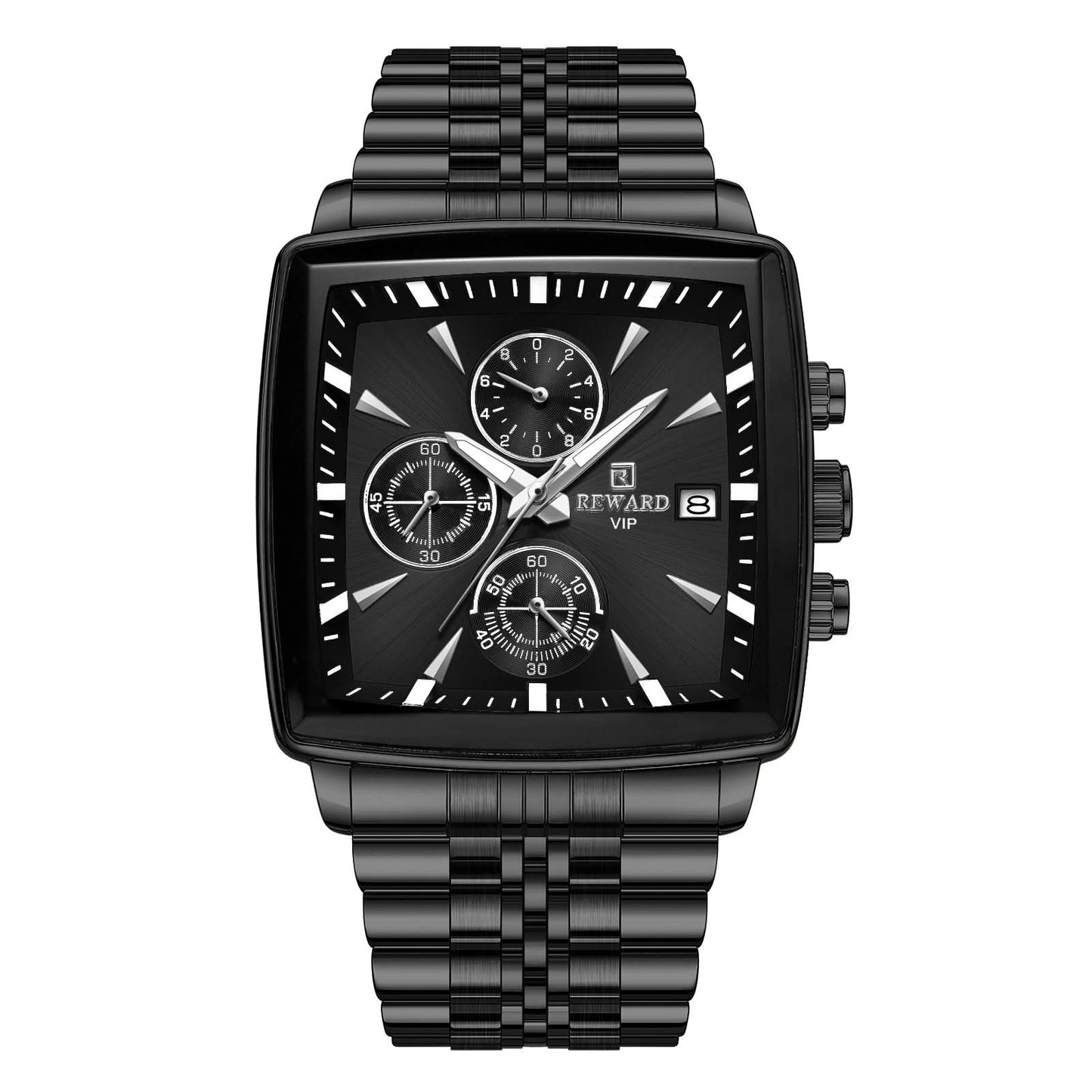 Men’s Square Chronograph Quartz Watch – Business Timepiece with Luminous Dial