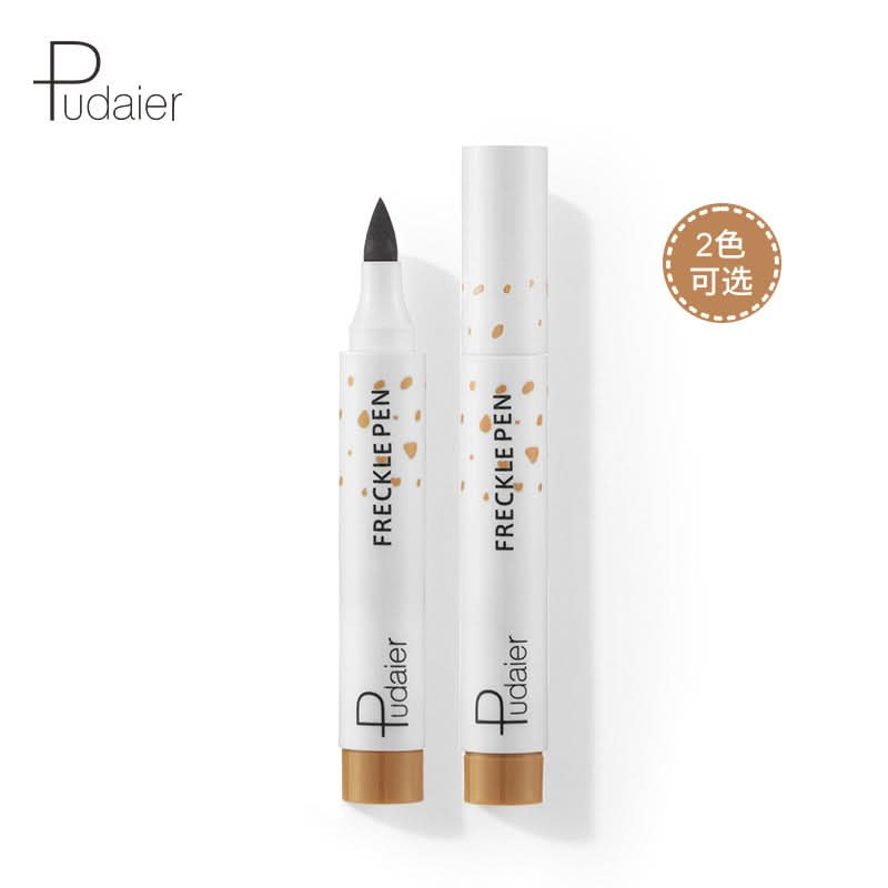 Pudaier Waterproof Freckle Pen – Natural, Easy-to-Use Faux Freckles Makeup (Pack of 2)