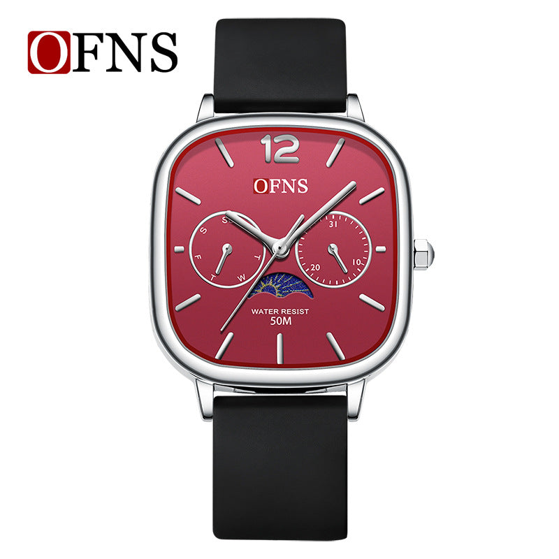 OFNS Moon Phase Quartz Watch with Calendar – Waterproof Fashion Unisex Watch