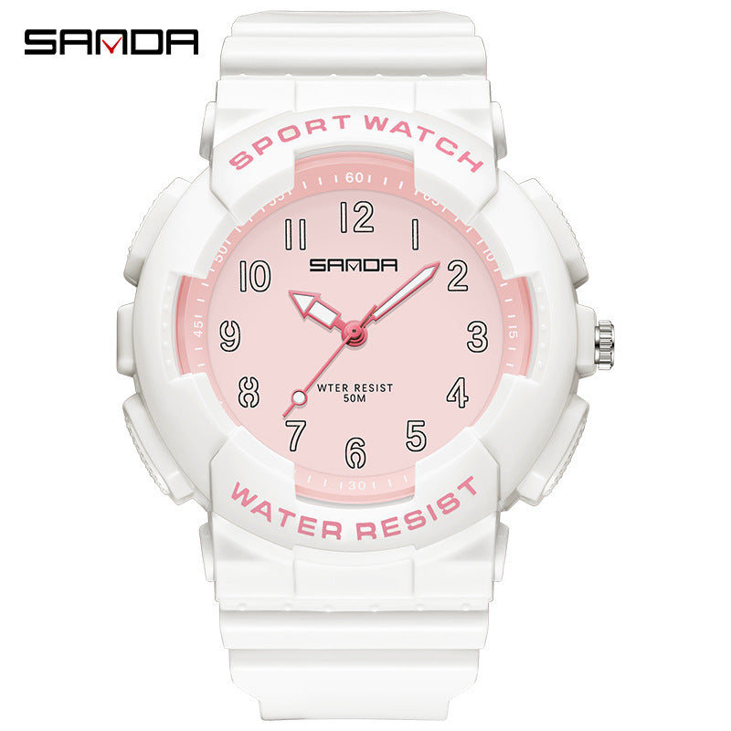Sanda Waterproof Digital Sports Watch – Stylish Unisex Quartz Watch for Teens