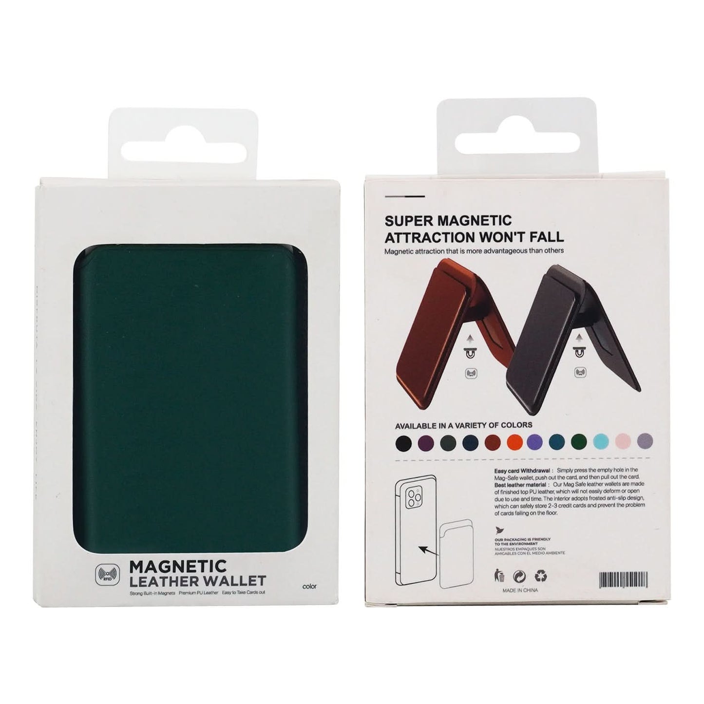 Mag Safe Leather Wallet & Card Holder – Strong Magnetic Clip