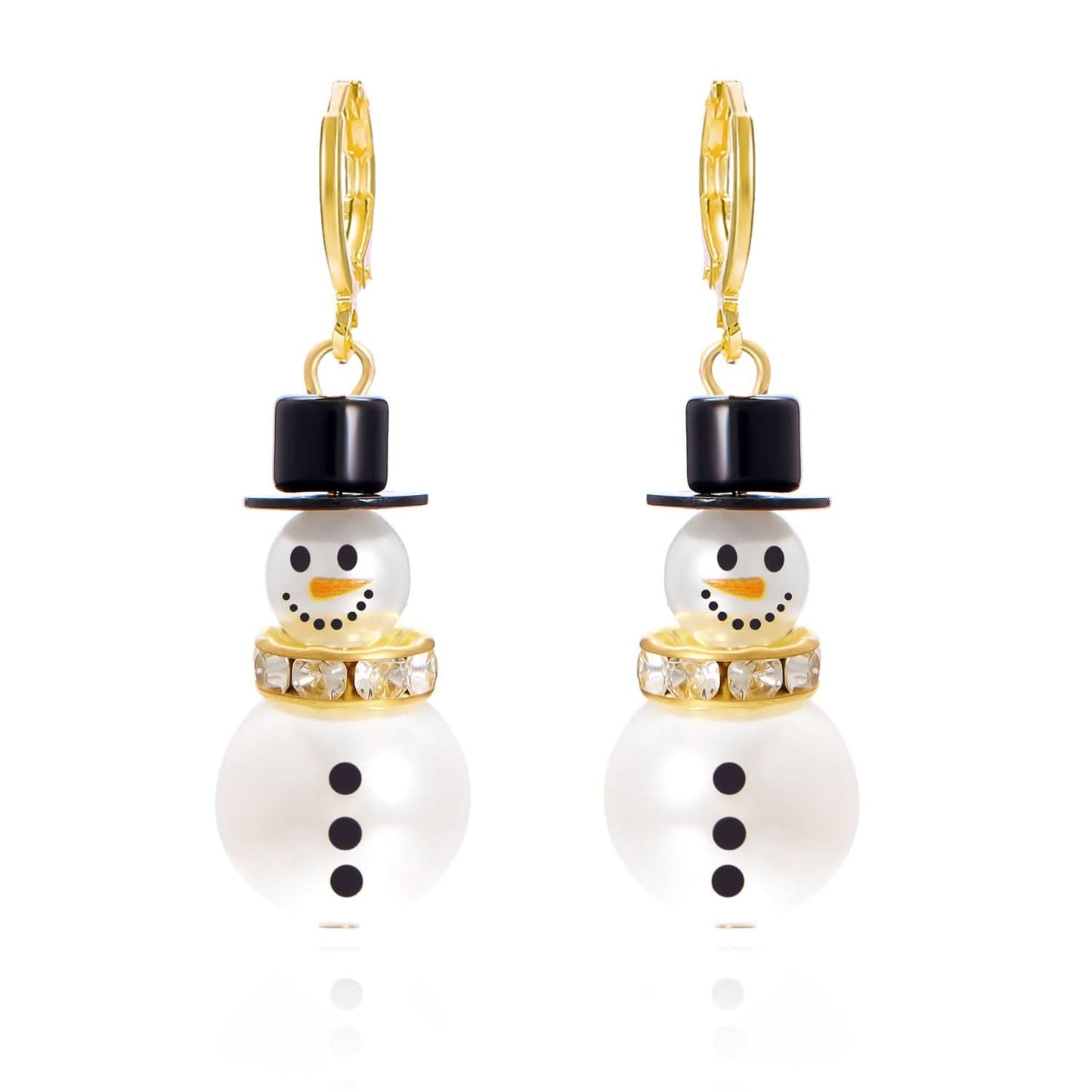 Christmas Snowflake Pearl Earrings for Women