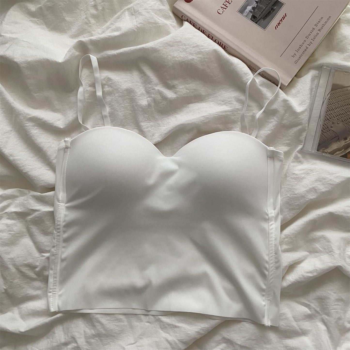 Ice Silk Yoga Camisole with Built-In Bra