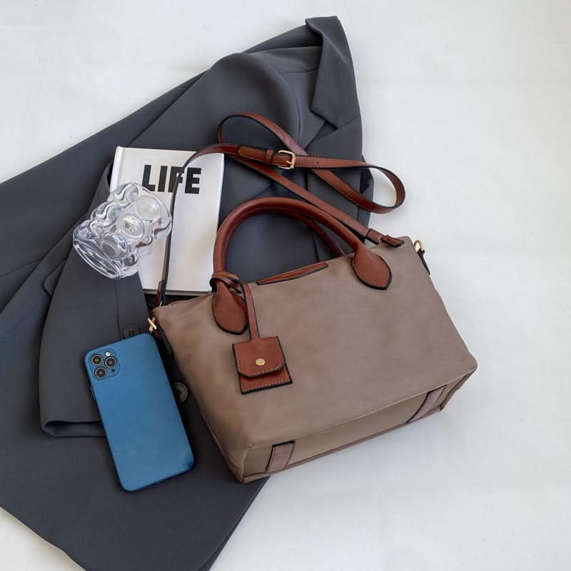 Women's Waterproof Nylon Crossbody Bag – With Leather Handles