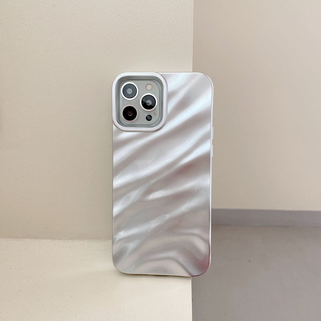 Stylish Pleated Wave Pattern iPhone Case