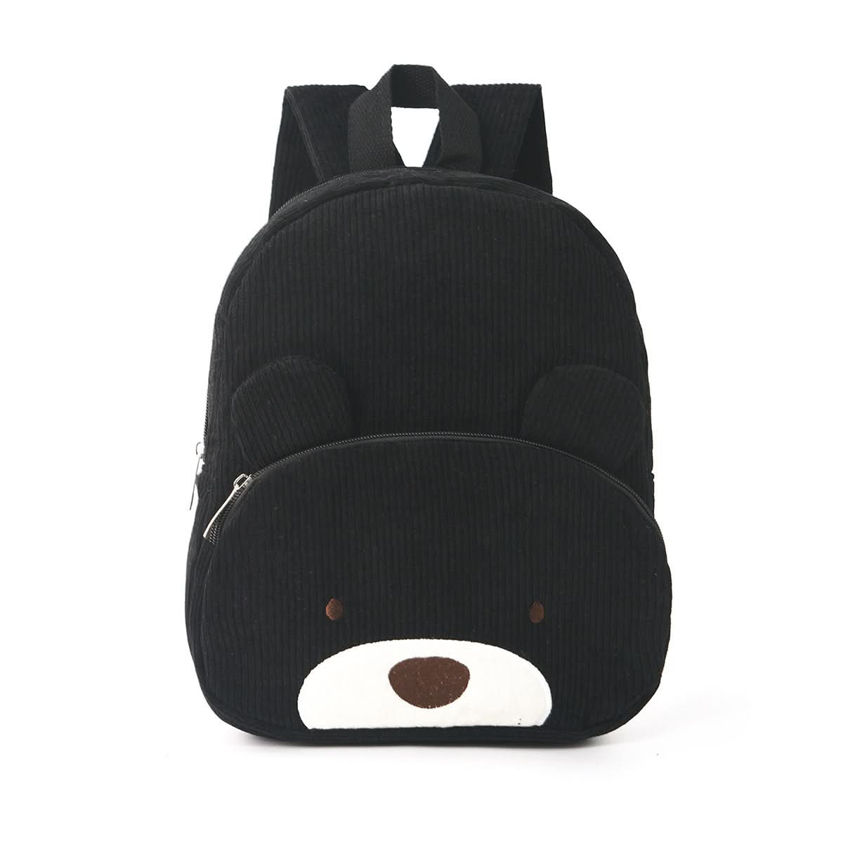 Cute Animal Corduroy Backpack – Plush Cartoon School Bag for Kids