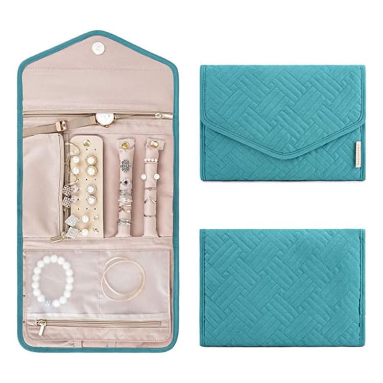 Portable Velvet Jewelry Roll – Travel Organizer Bag