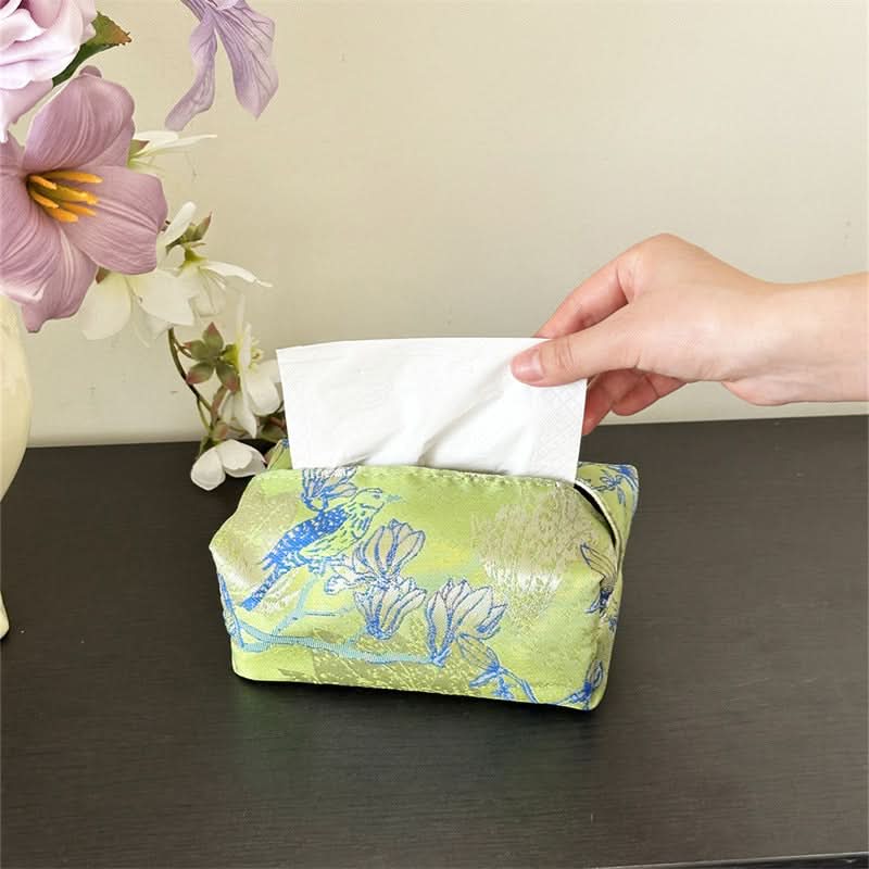 Creative Fabric Tissue Box Cover – Stylish Dust-Proof Tissue Holder for Home & Car