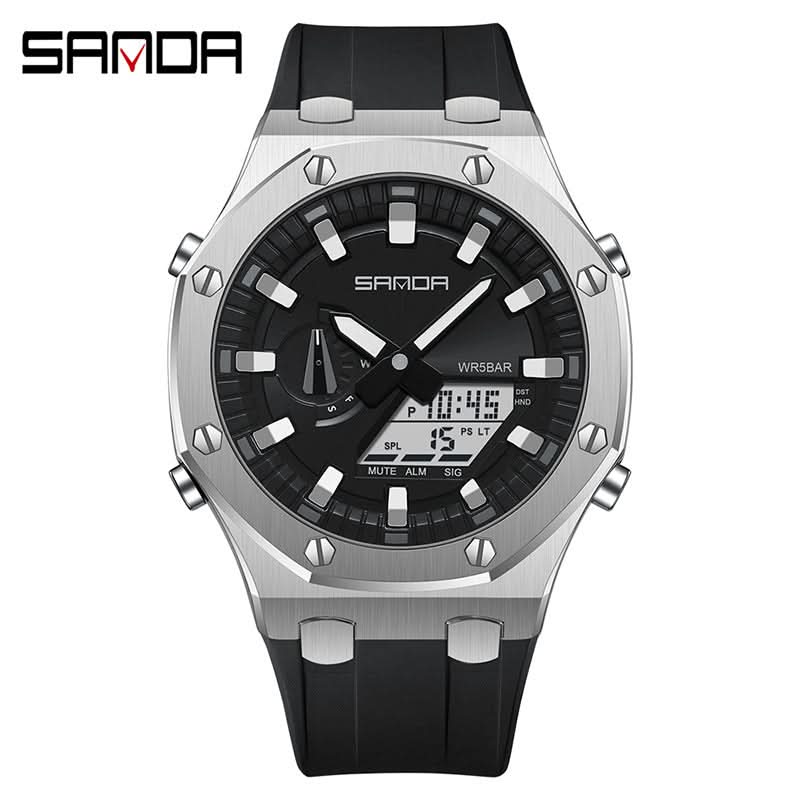 Men's Waterproof Sports Watch – Octagonal Design