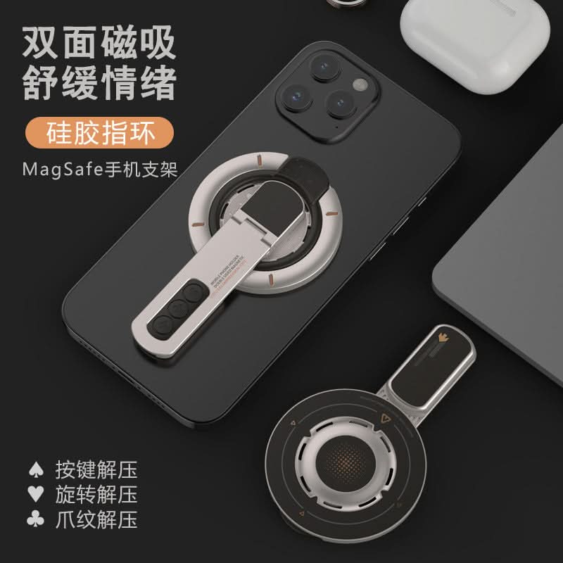 360° Magnetic Rotating Phone Holder – Double-Sided Desktop Stand