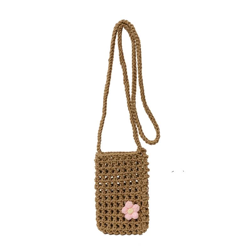 Trendy Woven Floral Crossbody Bag – Woolen Mini Shoulder Bag