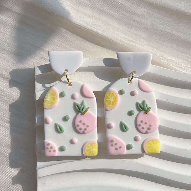 Handmade Polymer Clay Flower Earrings for Women & Girls