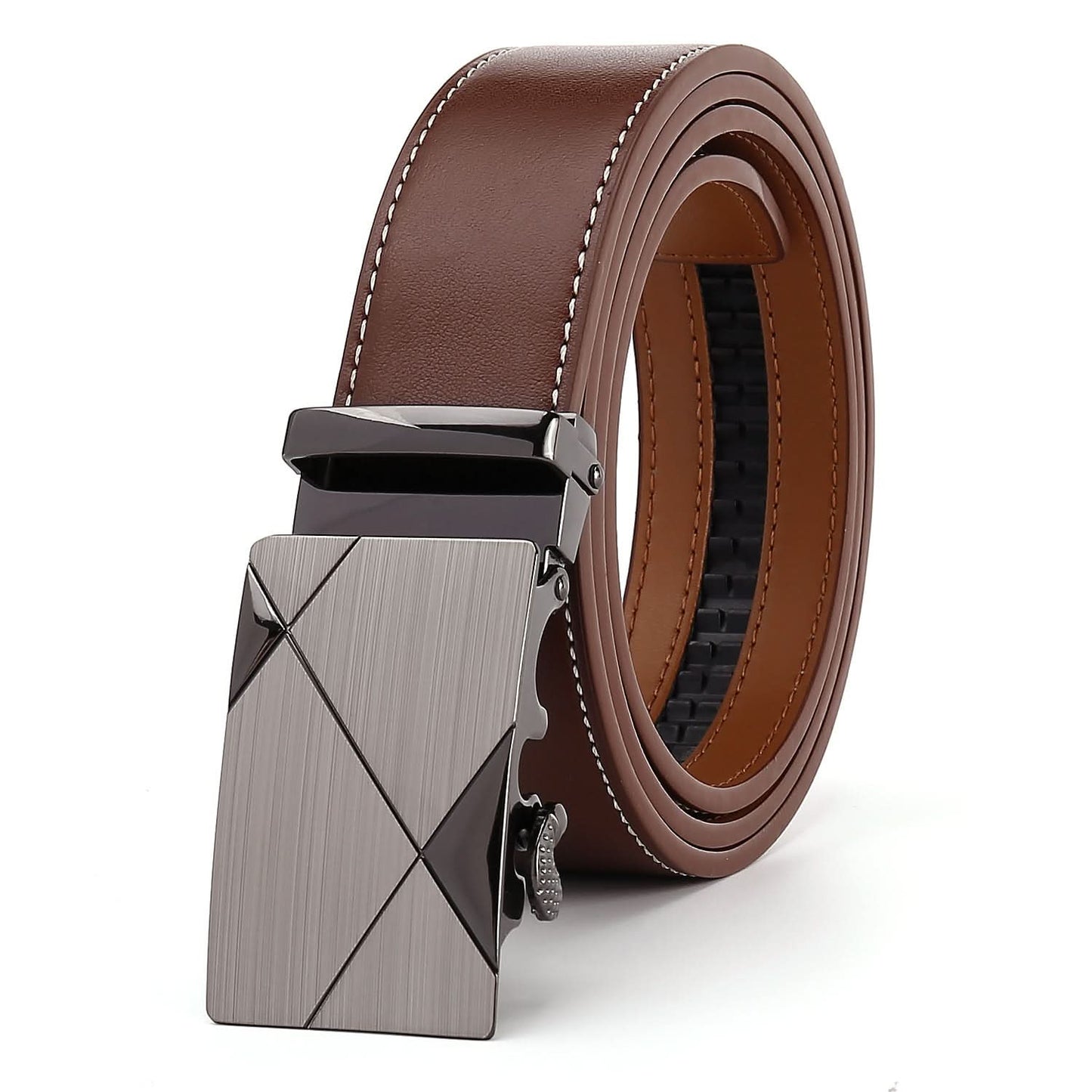 Men's Leather Automatic Buckle Belt