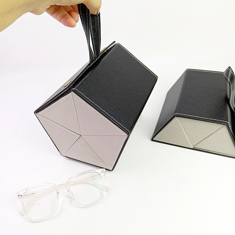Foldable Sunglasses Storage Case – Multi-Grid Organizer for Eyeglasses & Sunglasses