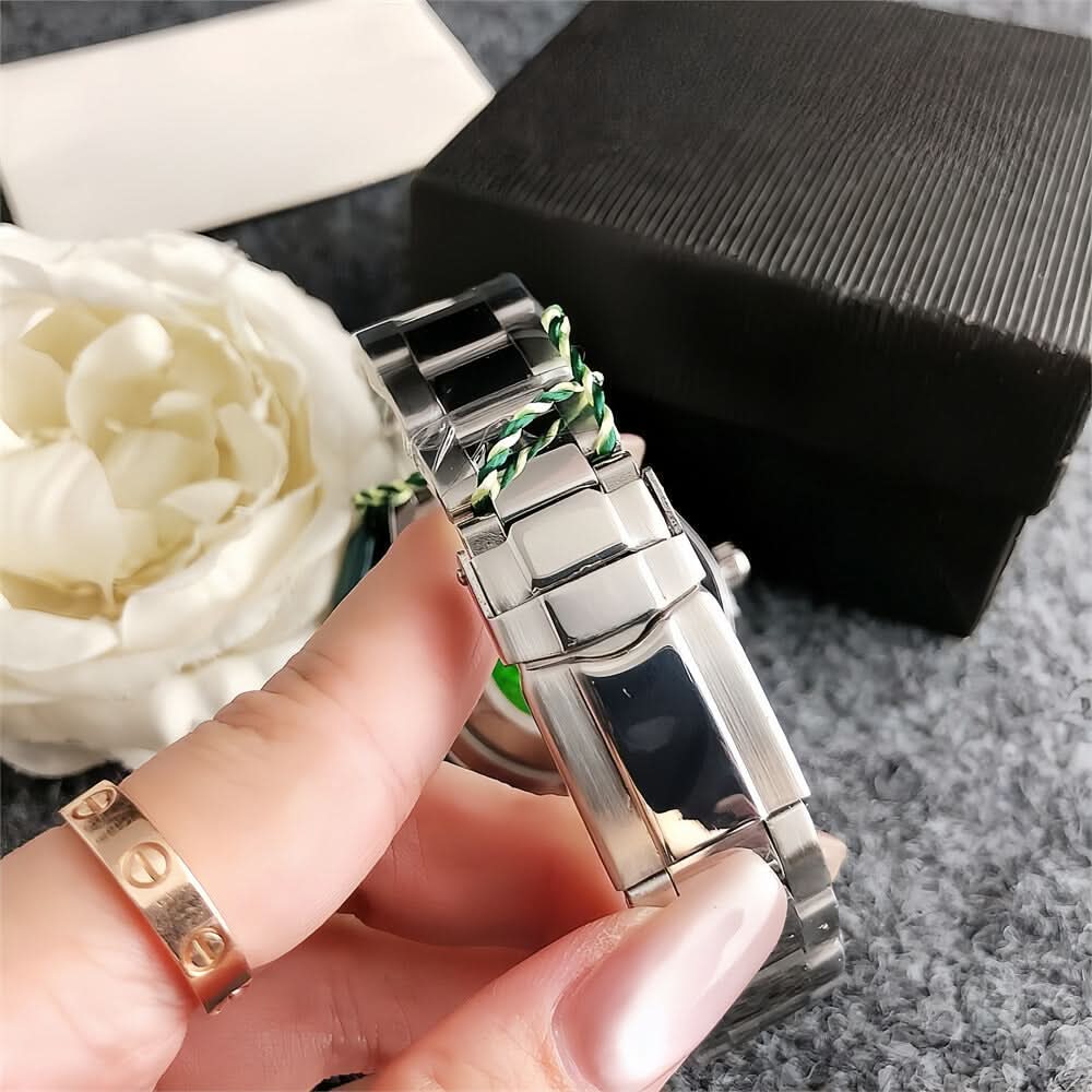 Unisex Quartz Watch with Large Dial & Calendar – Waterproof Fashion Timepiece