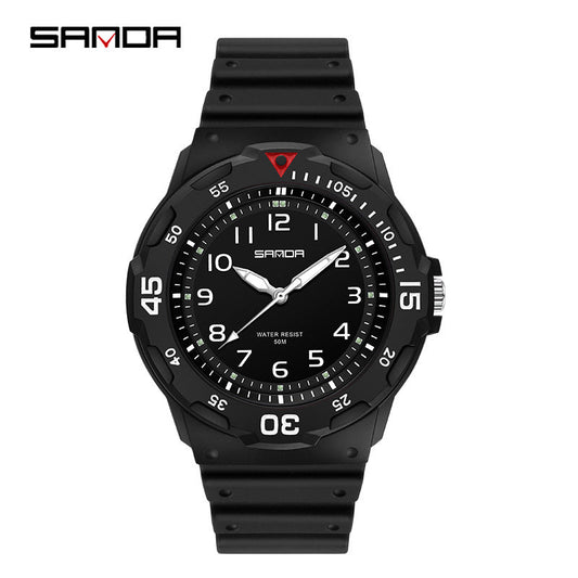 Sanda Dual Display Waterproof Sports Watch – Trendy Quartz Watch