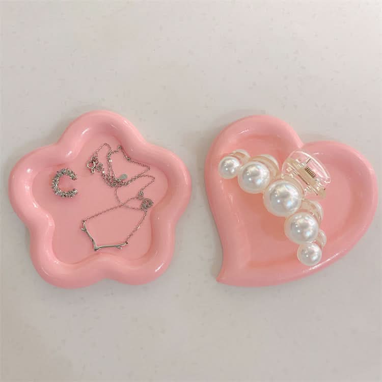 Irregular Resin Jewelry Plate - Creative Display for Earrings & Necklaces (Set of 2 pcs.)