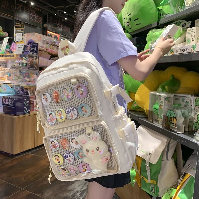 Trendy Transparent Backpack for School & Travel