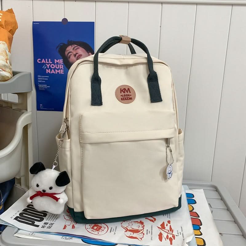 Retro College-Style Backpack – Large-Capacity School & Laptop Bag (14-Inch)