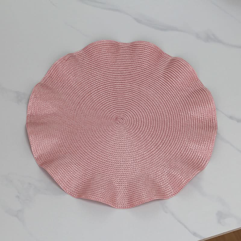 Thick Woven PP Ruffle Placemats & Coasters