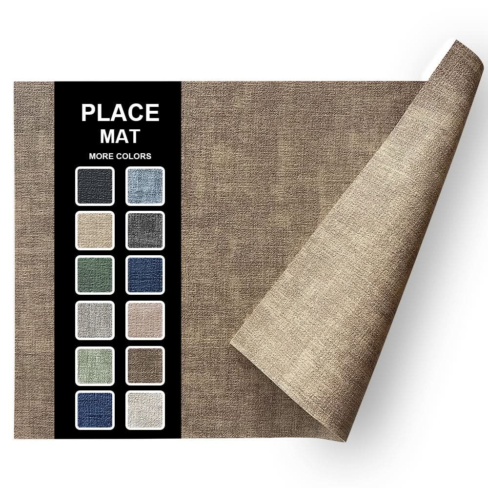 Double-Sided Leather Waterproof Square Placemat