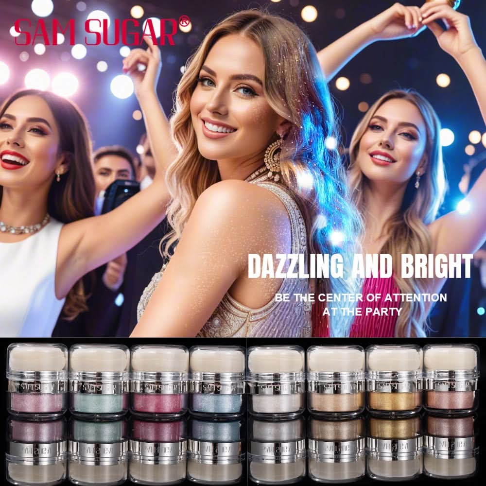 Air Cushion Highlighter – Glitter Glow, 3D Contouring, Face & Body Illuminator