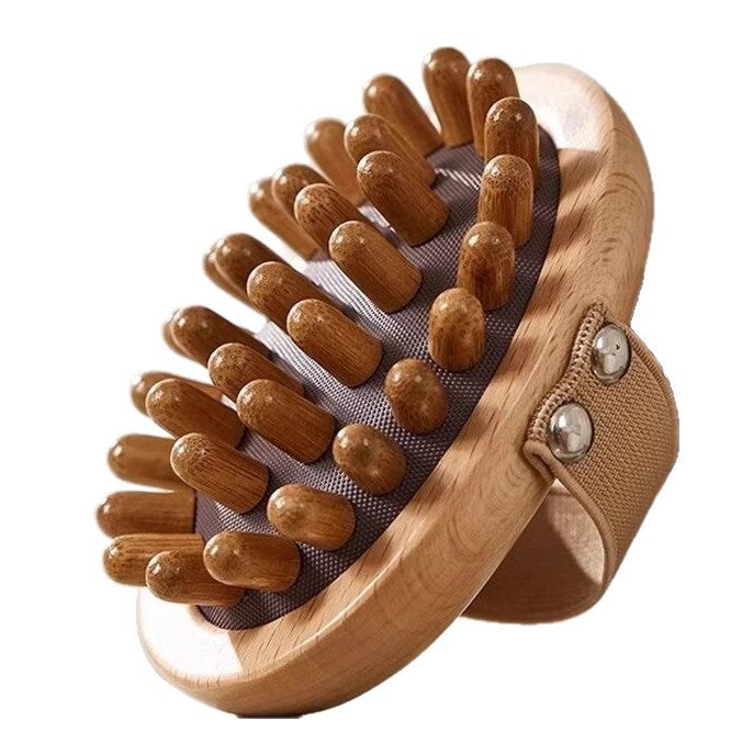 Wooden Meridian Massage Brush – Full Body Scraping Tool for Circulation & Relaxation