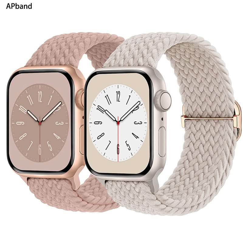 Adjustable Woven Nylon Band for Apple Watch –With Buckle, 38mm-49mm (Only Strap)