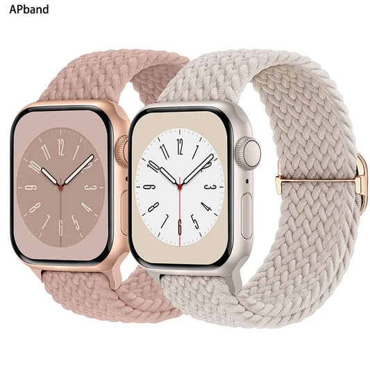 Adjustable Woven Nylon Band for Apple Watch –With Buckle, 38mm-49mm (Only Strap)