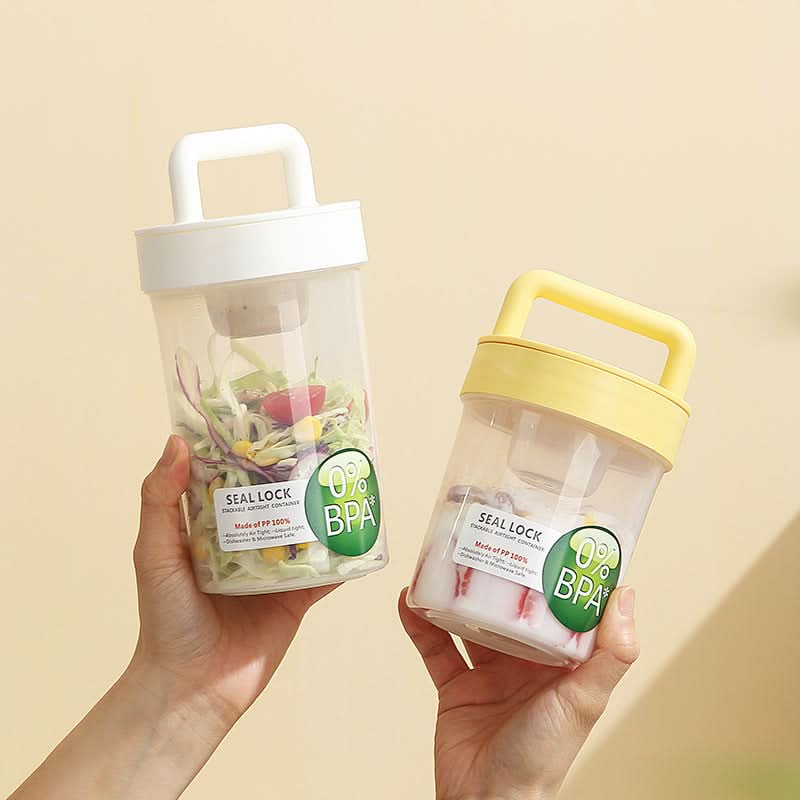 560ml Portable Single Layer Yogurt & Oatmeal Cup – Leakproof