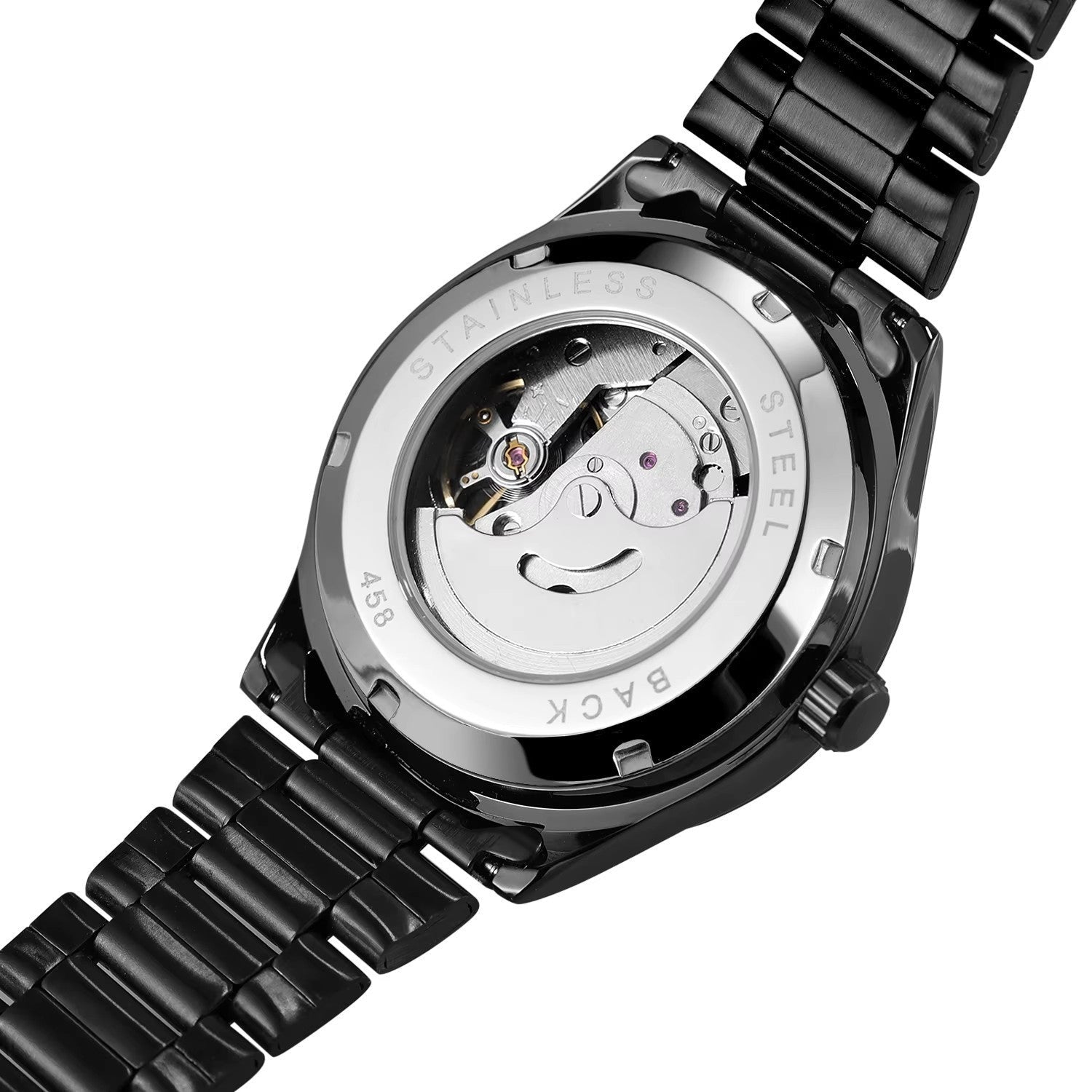 T-Winner Men’s Black Automatic Mechanical Watch – Classic Calendar Display