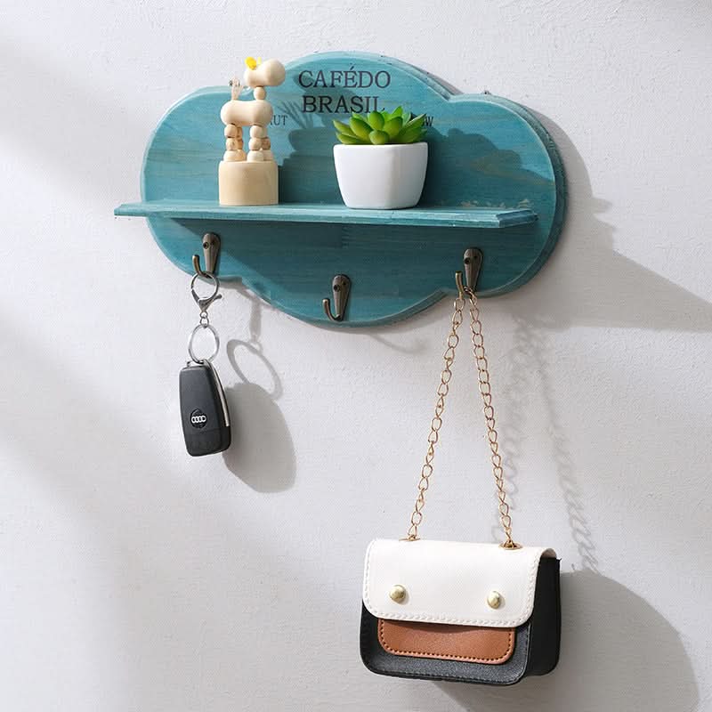 Nordic Cloud Solid Wood Wall-Mounted Coat Rack