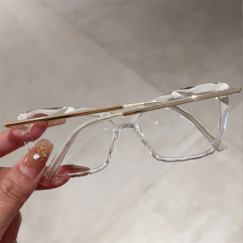 Cat-eye Anti-Blue Light Glasses for Women – Irregular Frame Trendy Flat Eyewear