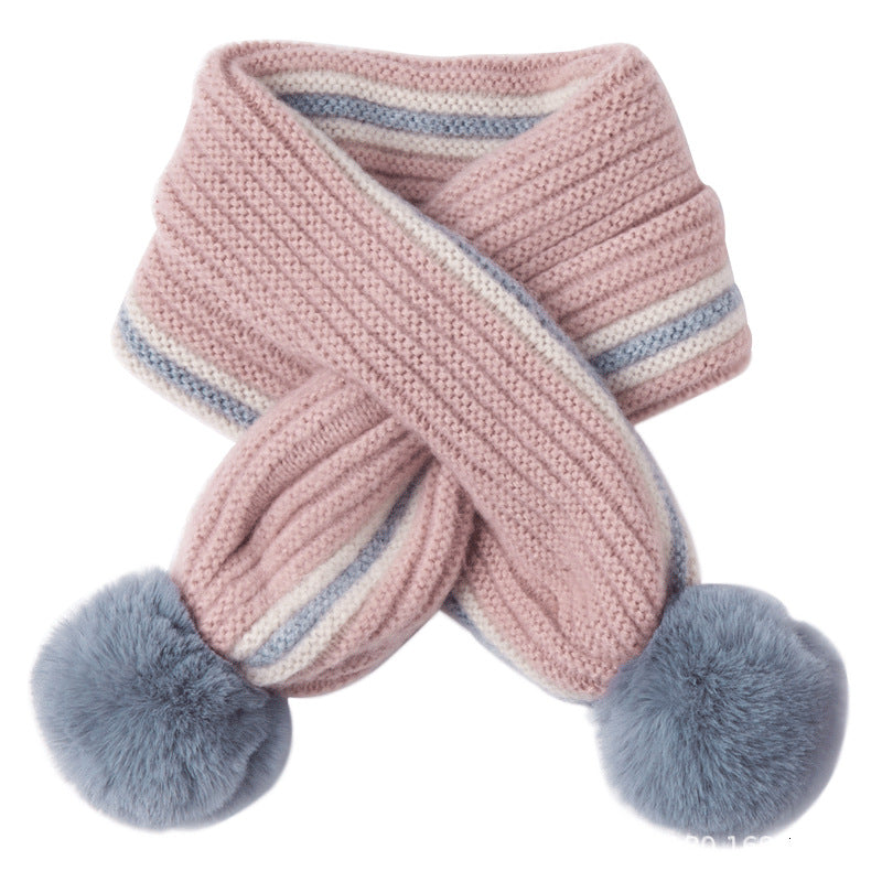 Baby Winter Scarf – Soft Knit Imitation Cashmere, Warm Jacquard Design