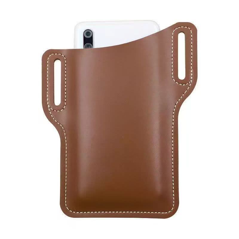 Men’s Belt Phone Pouch – PU Leather Waist Bag for Outdoor Use
