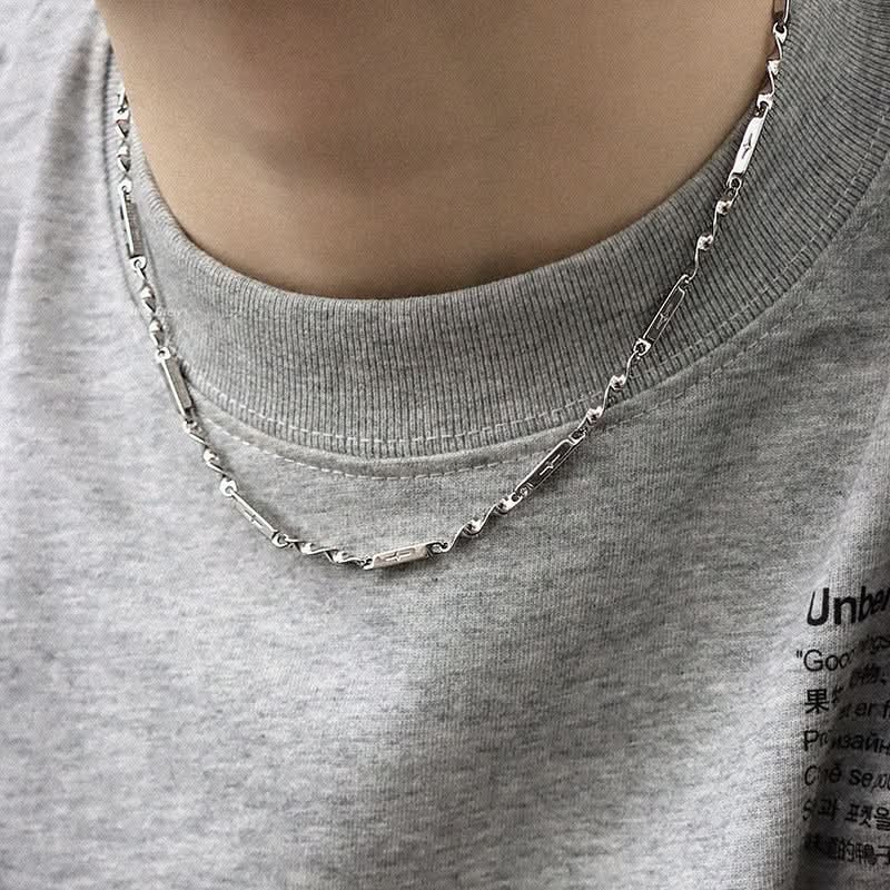 Men’s Minimalist Mobius Pendant Necklace – Hip-Hop Chain