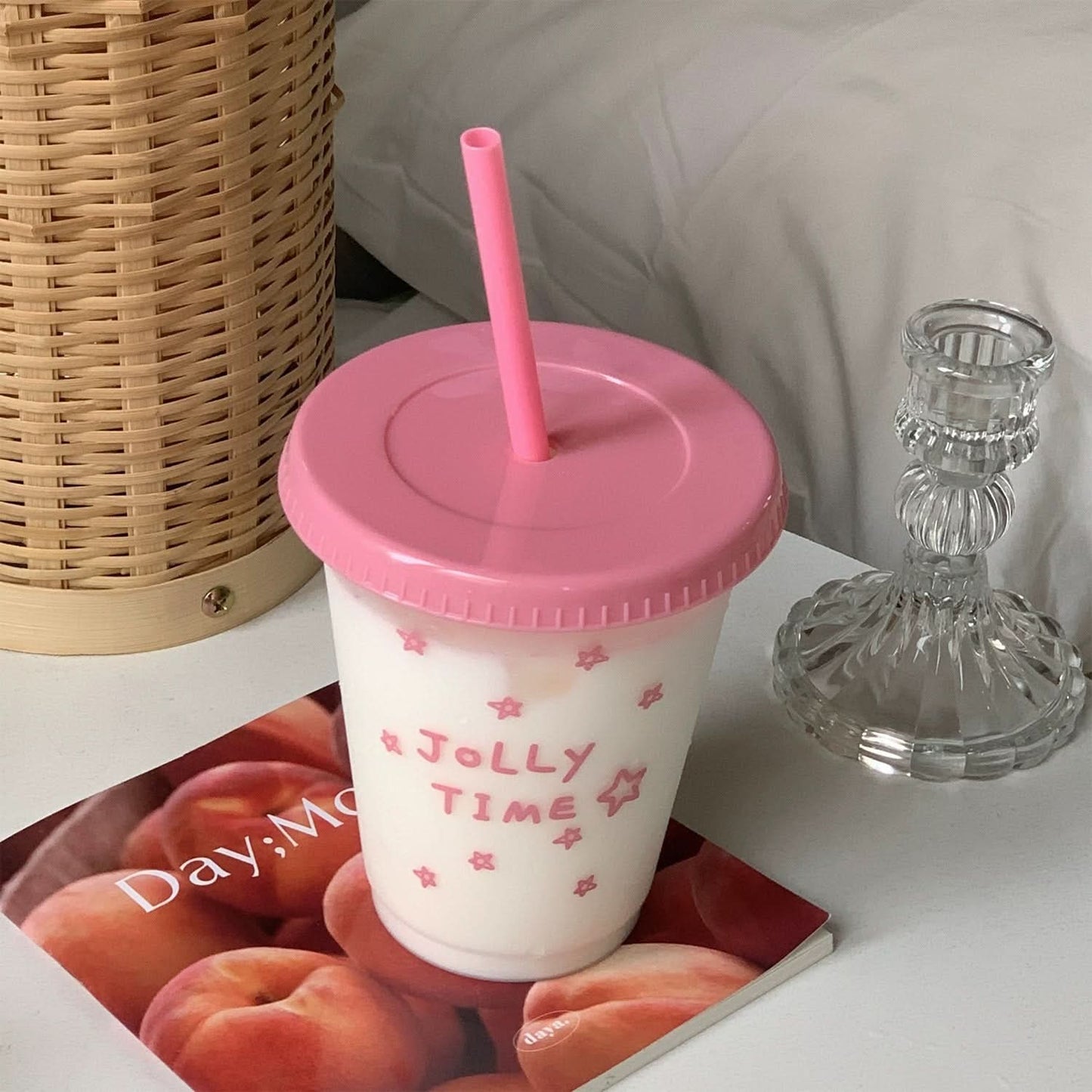 Korean Cartoon Puppy Travel Coffee Tumbler