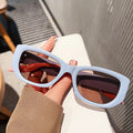 Square Sunglasses for Women – UV400 Blue Retro Fashion Shades for Round Faces