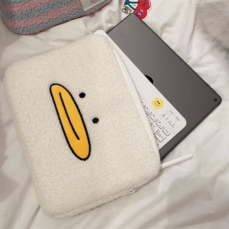 Cute Duck Plush Laptop Tablet Bag 11-15 Inch