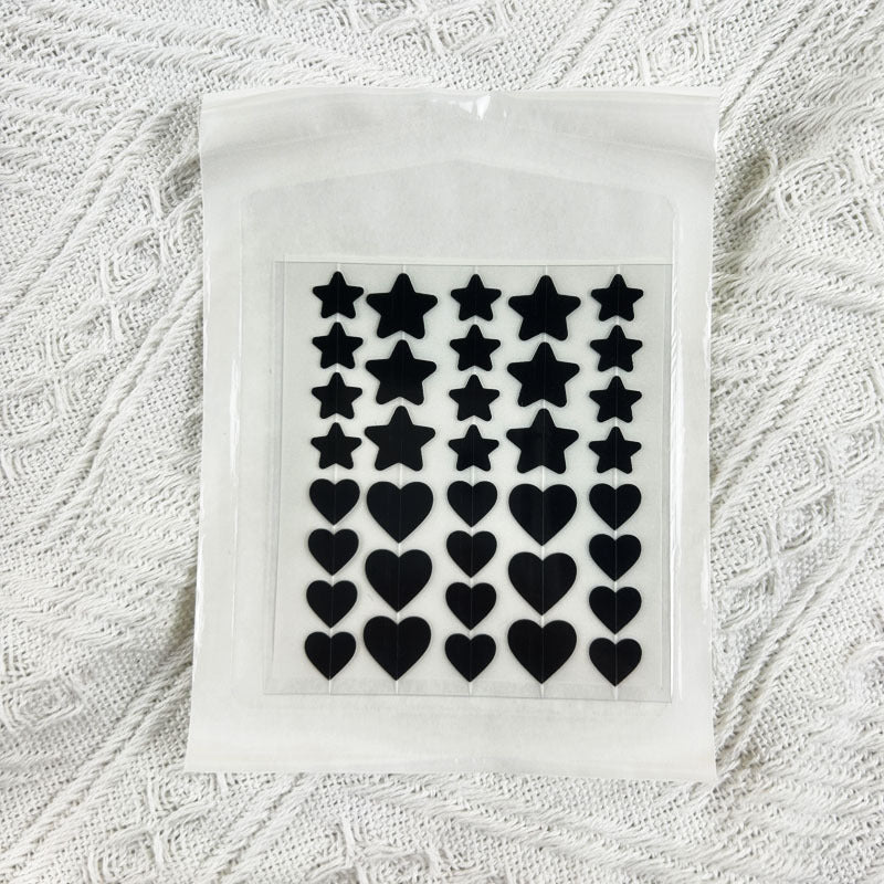 Colorful Heart & Star Acne Patches – Ultra-Thin Hydrocolloid Pimple Patch (36 Patches)