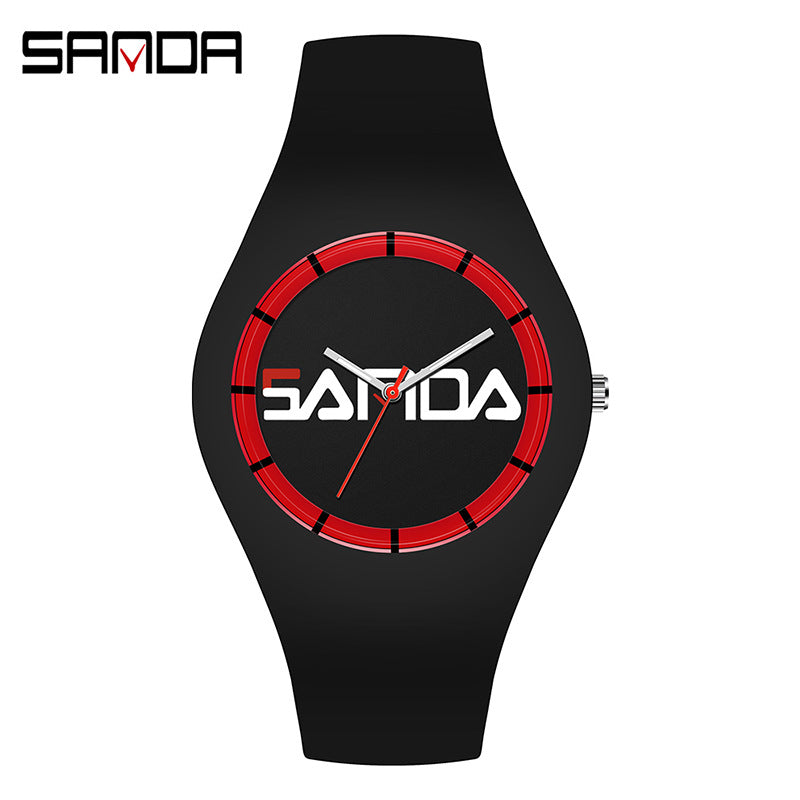 Sanda Jelly Series Quartz Watch – Waterproof Shockproof Sports Watch for Students