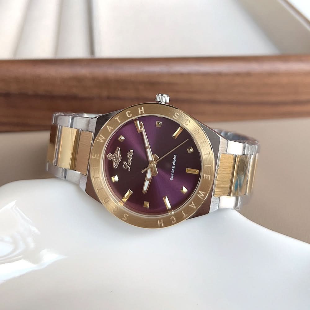Women's Stainless Steel Watch, Large Dial