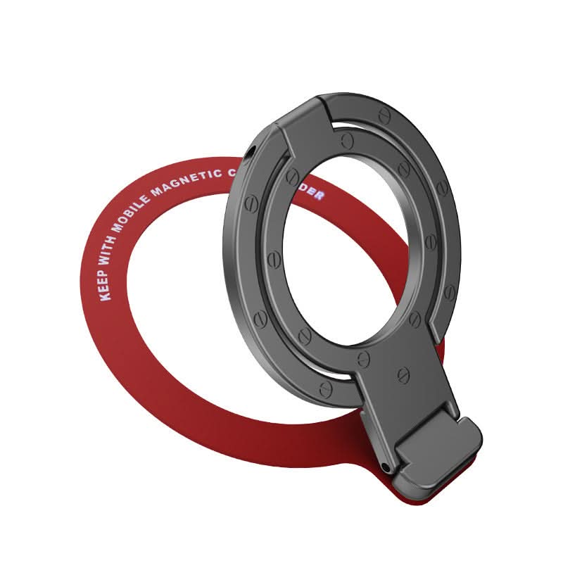 Ultra-Thin Magnetic Phone Stand – Adhesive Metal Ring Kickstand