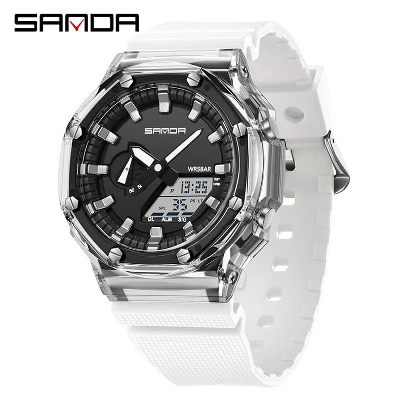 Men’s Dual Display Sports Watch – Waterproof, Multi-Functional Watch