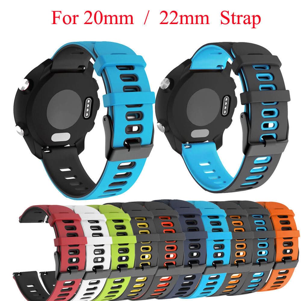 Suitable for Huawei GT3 sports watch with Samsung watch3 two-color breathable GT2 silicone wristband 20/22mm