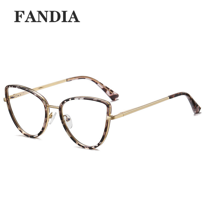 Round Blue Light Blocking Glasses for Women – Metal Myopia Frames