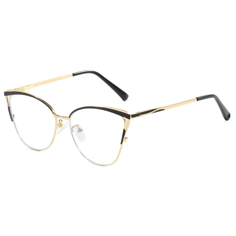 Cat Eye Anti-Blue Light Glasses – Premium Metal Frame, Office & Daily Wear | Fashion Sunglasses