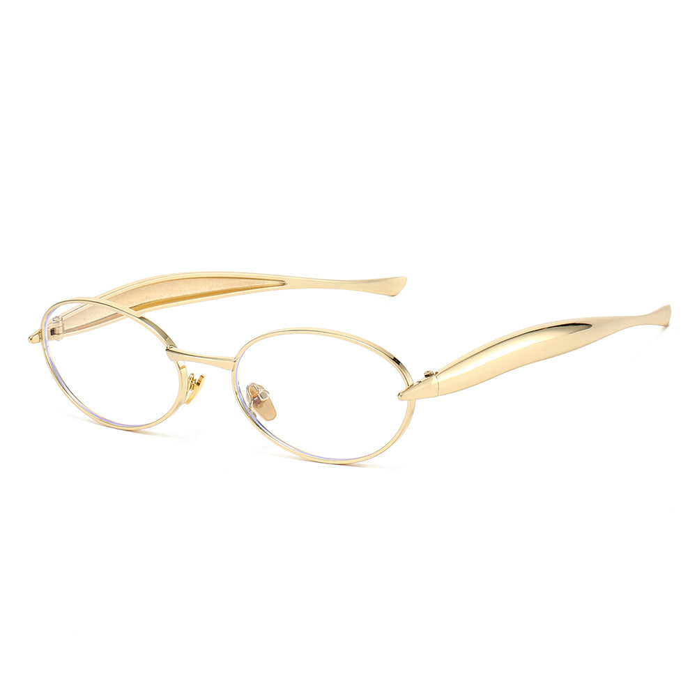 Oval Small Frame Sunglasses – Unisex Metal Trendy Shades | Fashion Sunglasses