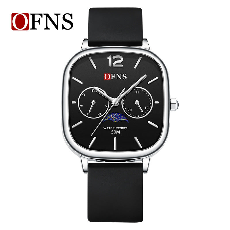 OFNS Moon Phase Quartz Watch with Calendar – Waterproof Fashion Unisex Watch